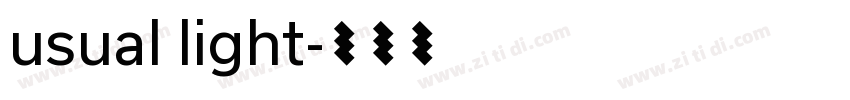 usual light字体转换